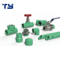 GB/DIN plumbing materials PPR reducer tee green pipe fitting